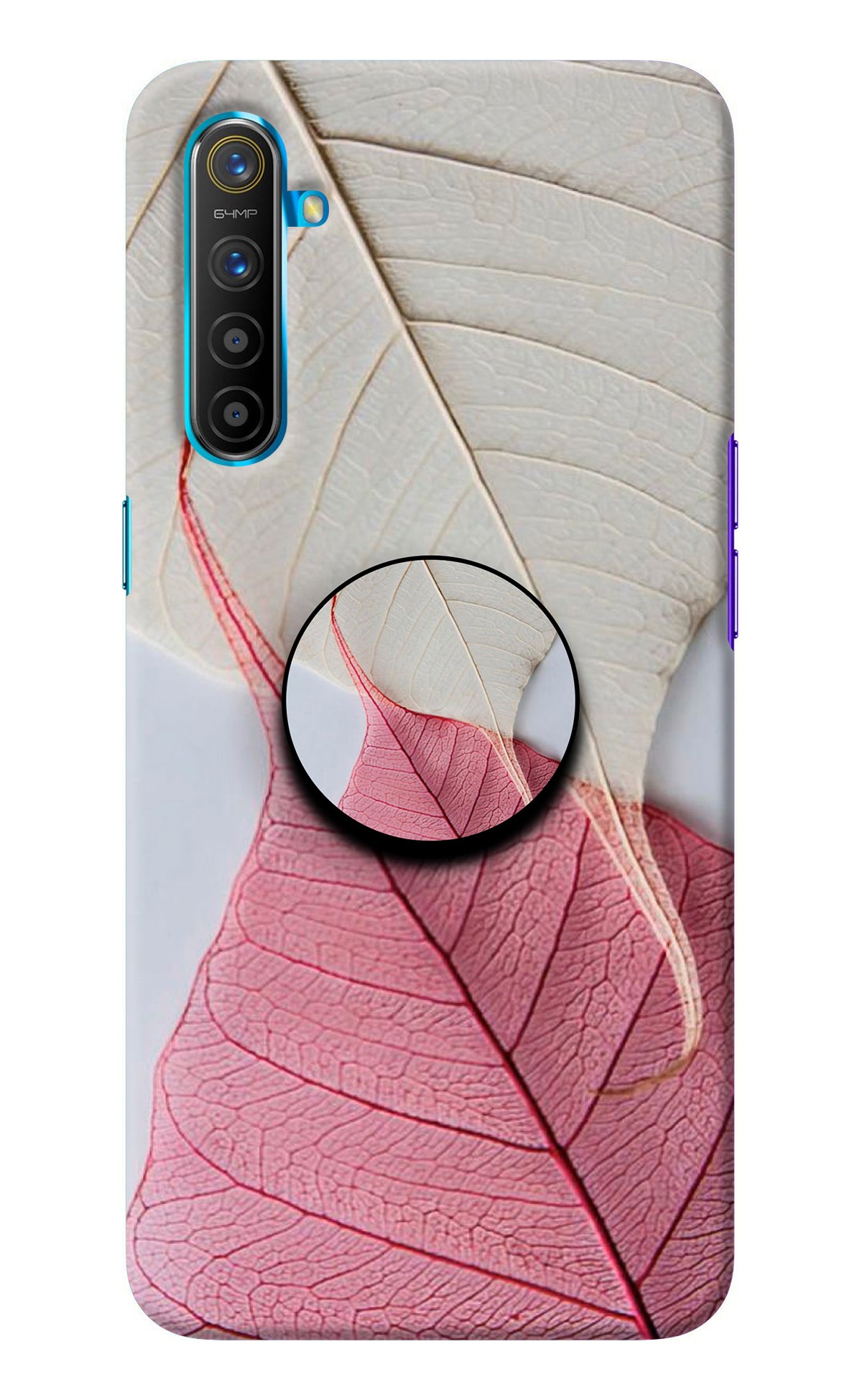 White Pink Leaf Realme XT/X2 Pop Case