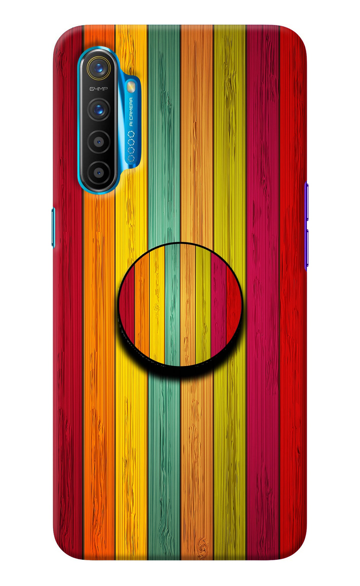 Multicolor Wooden Realme XT/X2 Pop Case