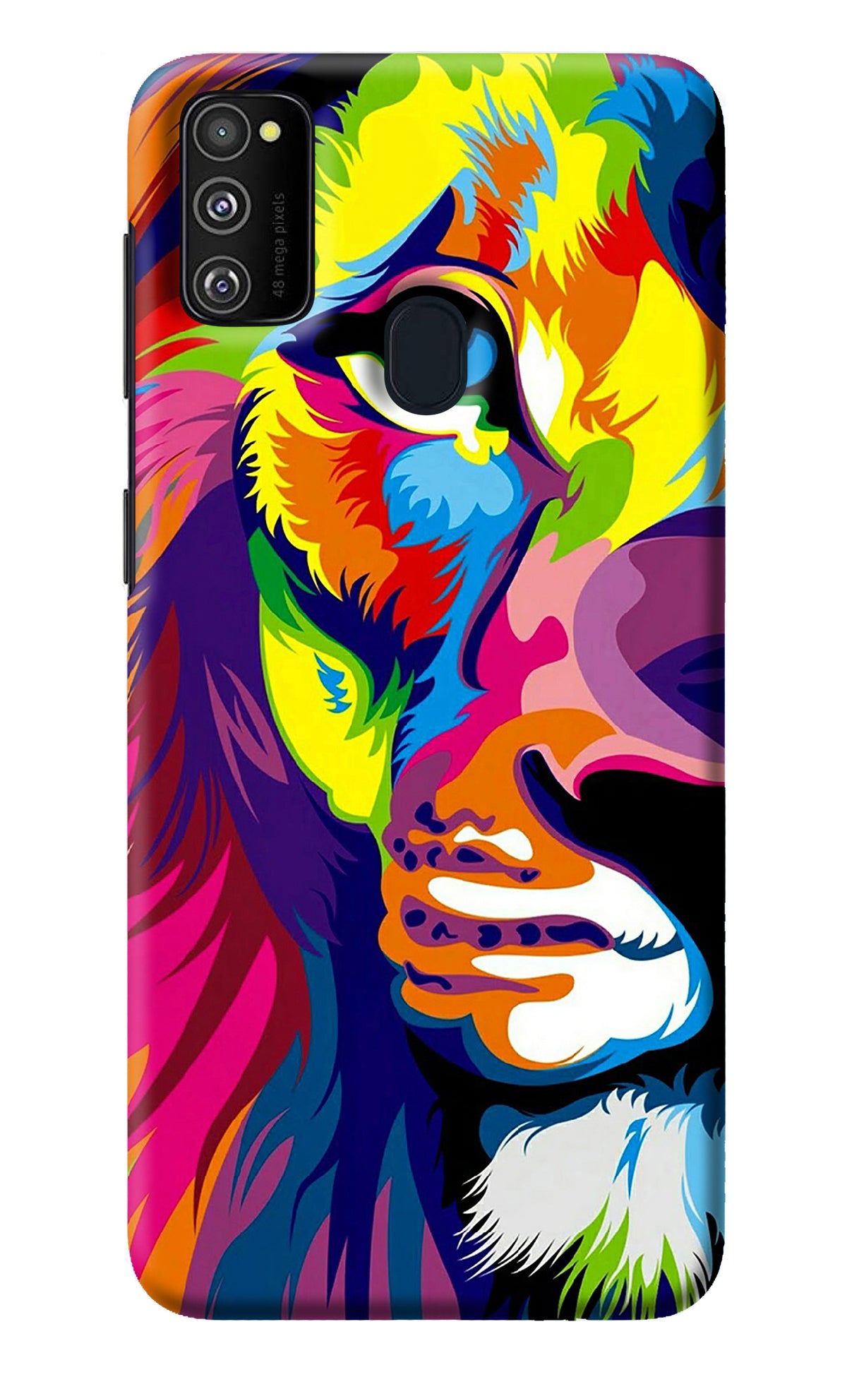 Lion Half Face Samsung M30s Back Cover