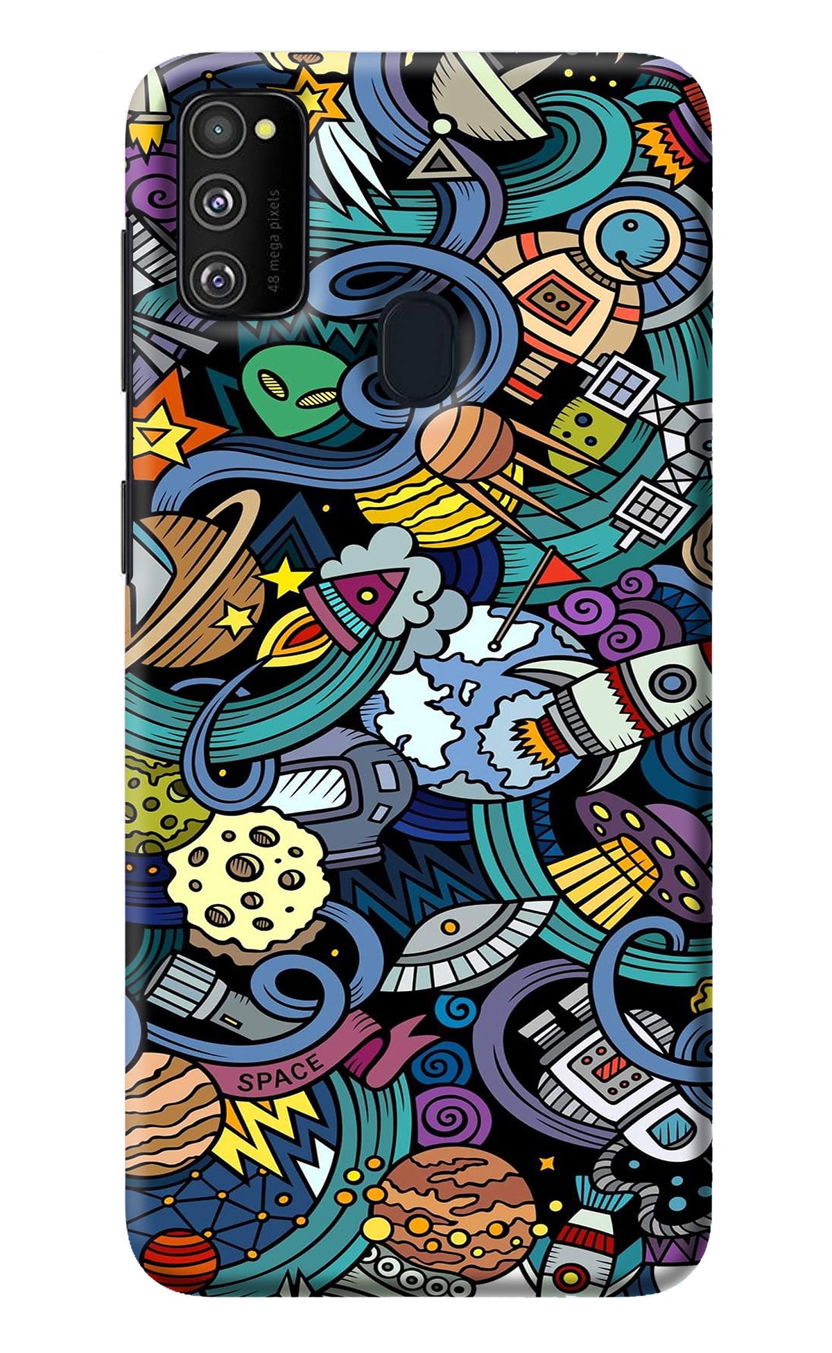 Space Abstract Samsung M30s Back Cover