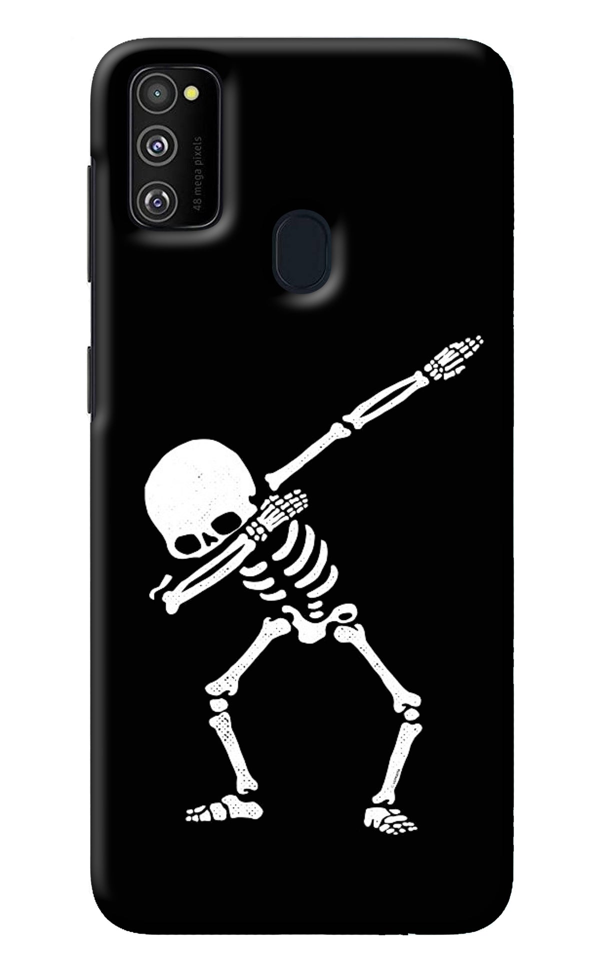 Dabbing Skeleton Art Samsung M30s Back Cover