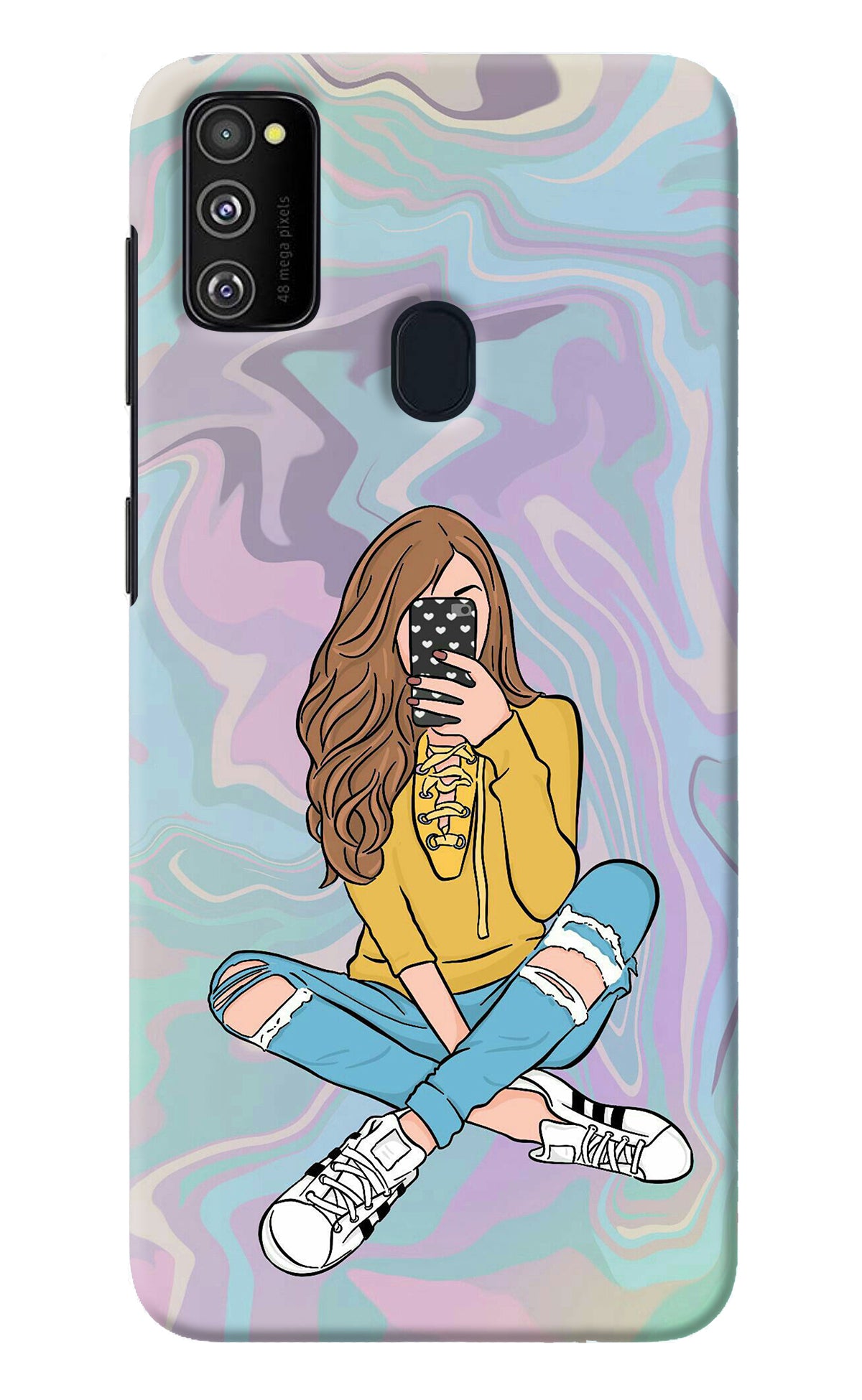 Selfie Girl Samsung M30s Back Cover