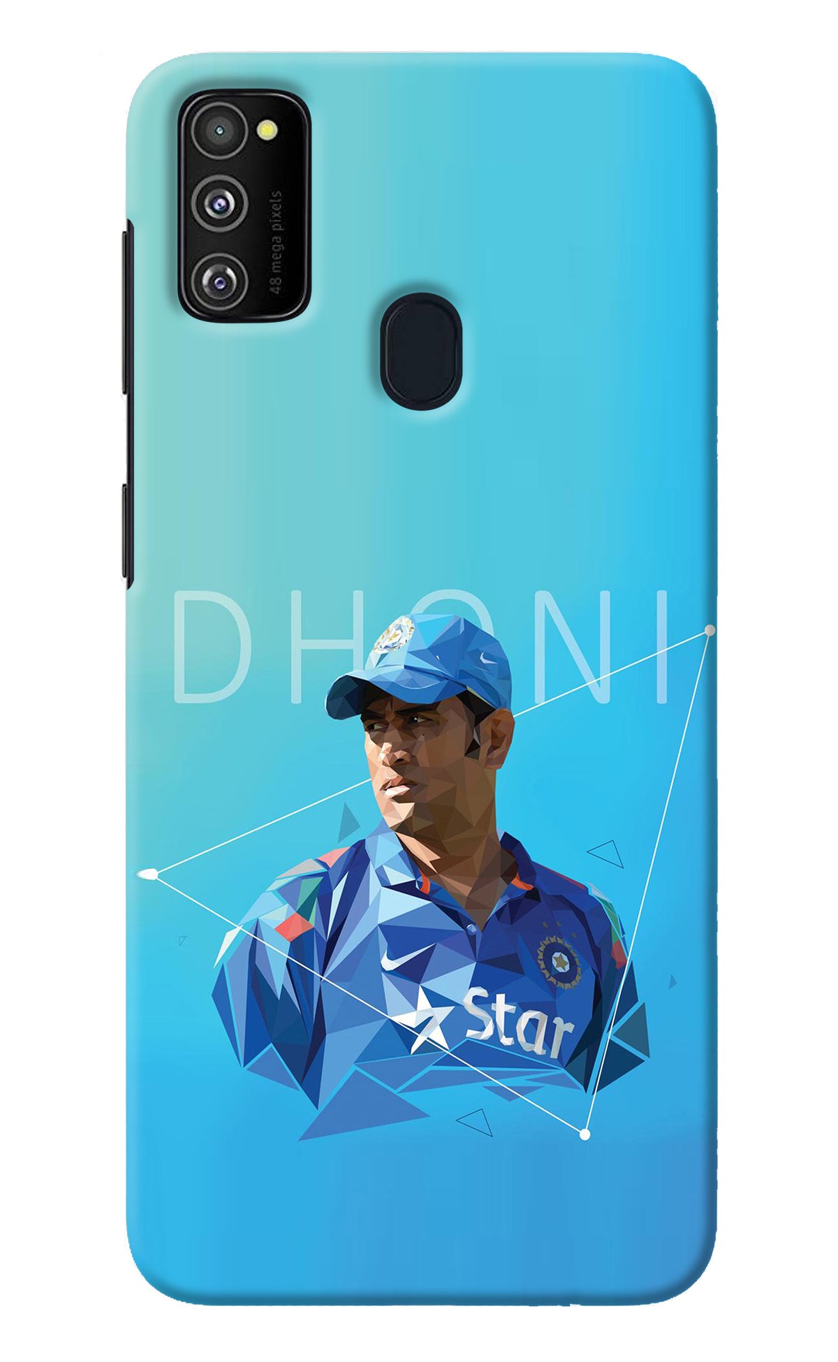 Dhoni Artwork Samsung M30s Back Cover