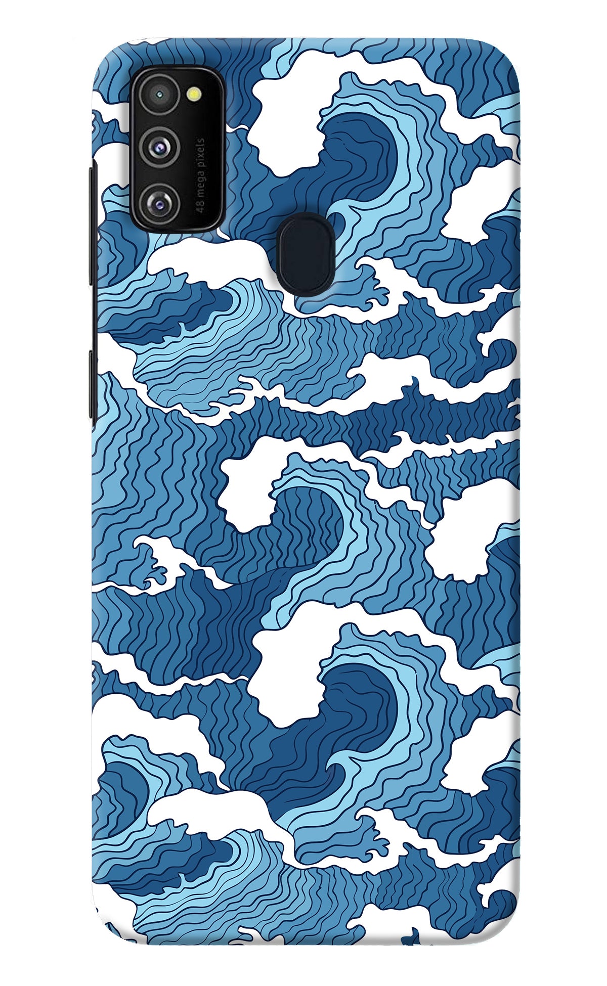Blue Waves Samsung M30s Back Cover