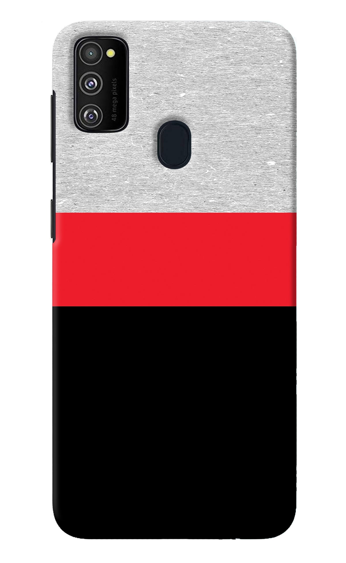 Tri Color Pattern Samsung M30s Back Cover