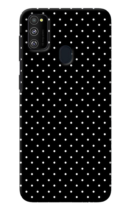 White Dots Samsung M30s Back Cover