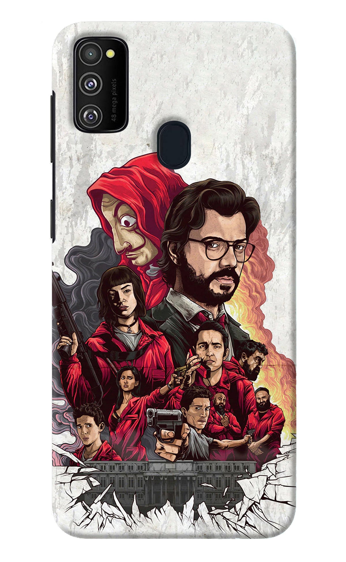 Money Heist Artwork Samsung M30s Back Cover