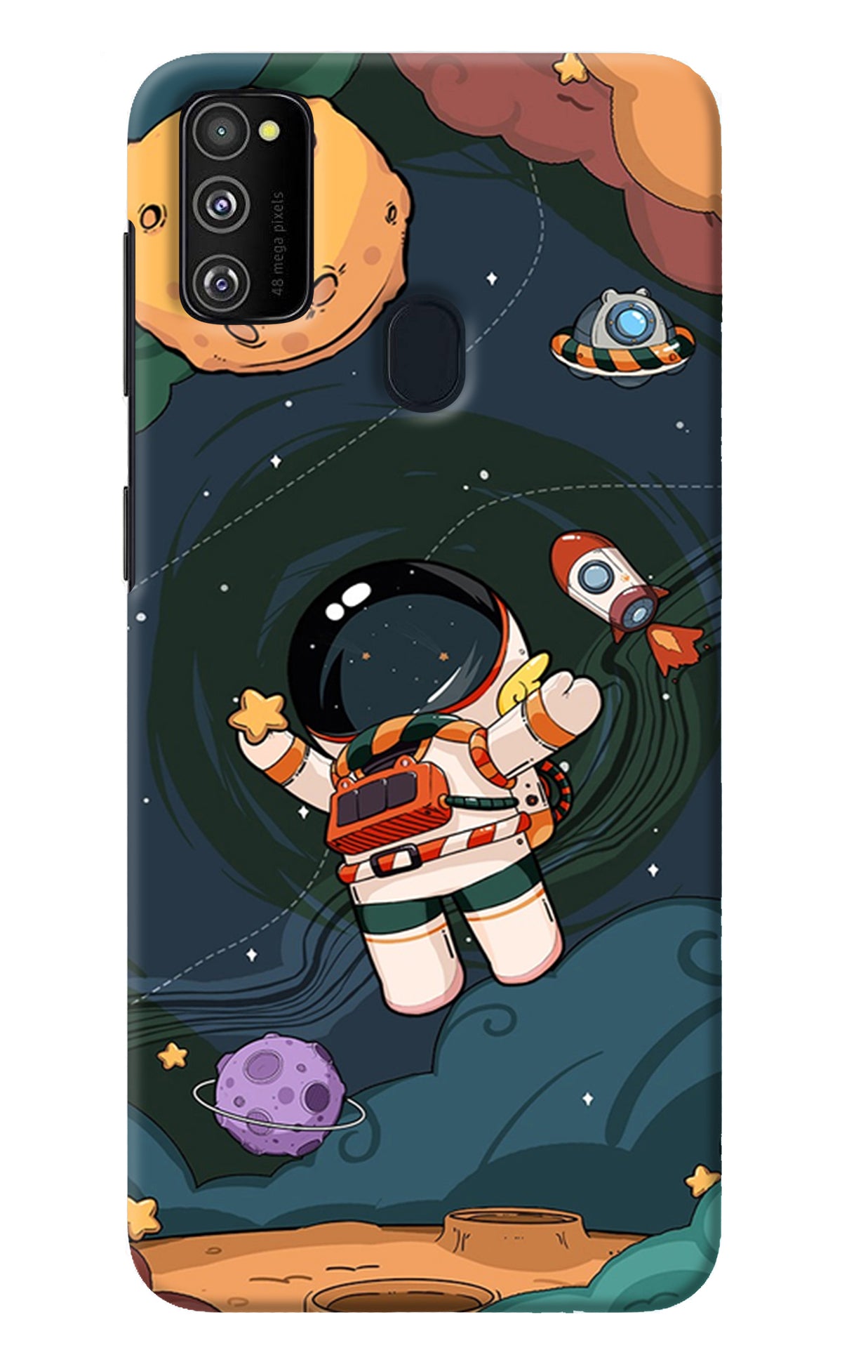 Cartoon Astronaut Samsung M30s Back Cover