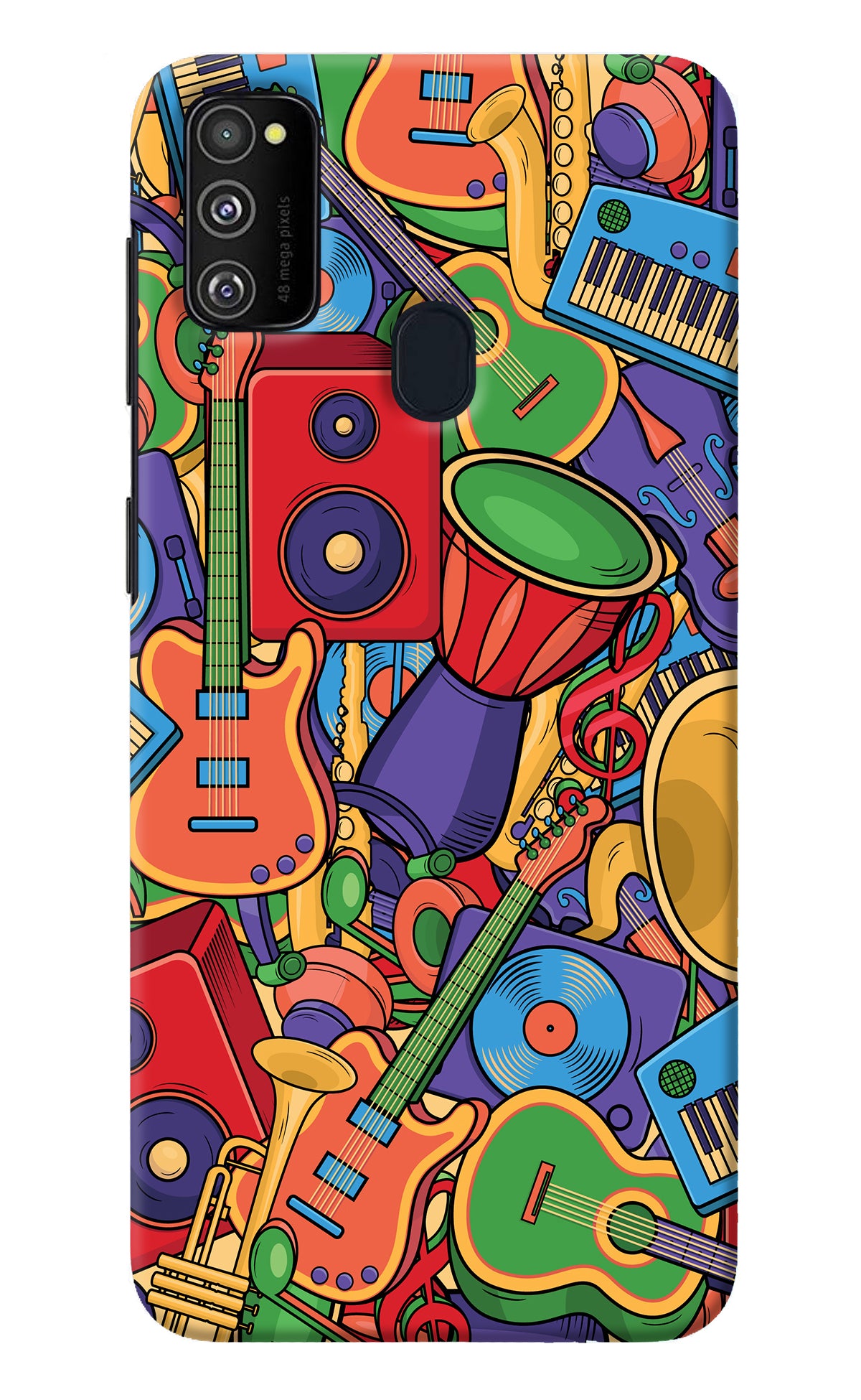 Music Instrument Doodle Samsung M30s Back Cover