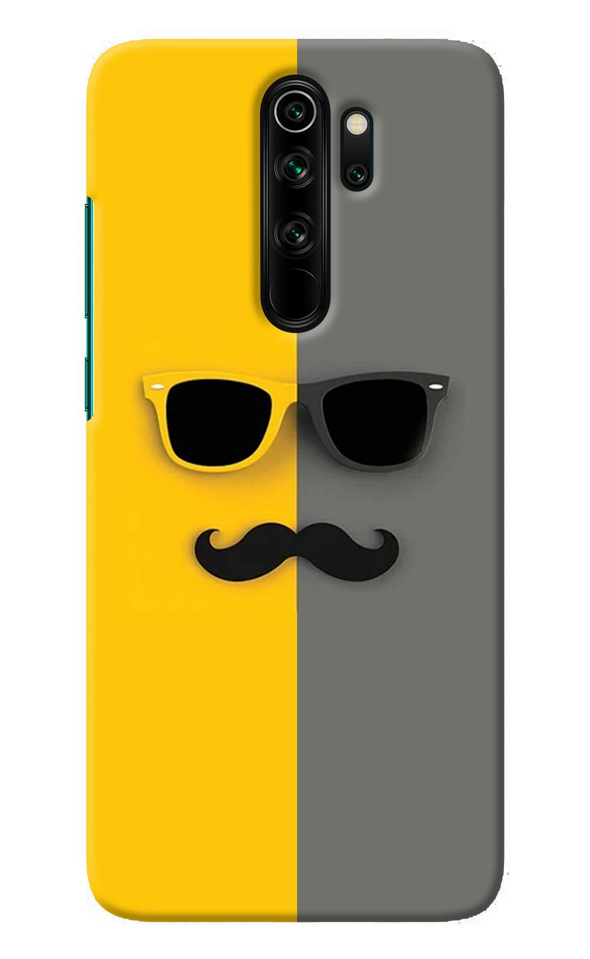 Sunglasses with Mustache Redmi Note 8 Pro Back Cover