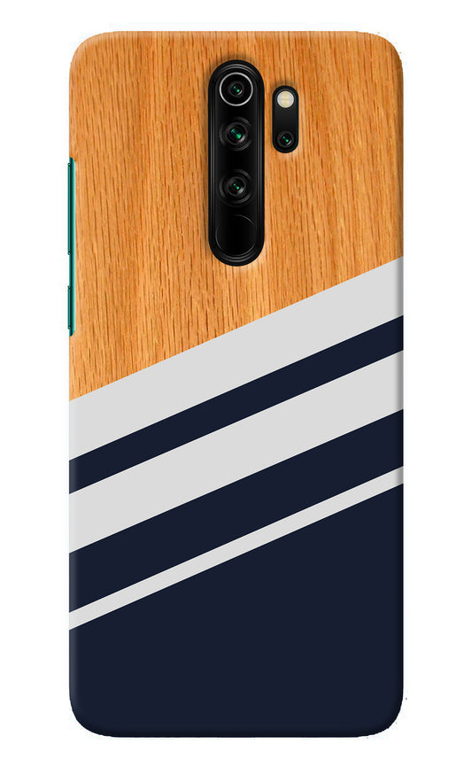 Blue and white wooden Redmi Note 8 Pro Back Cover