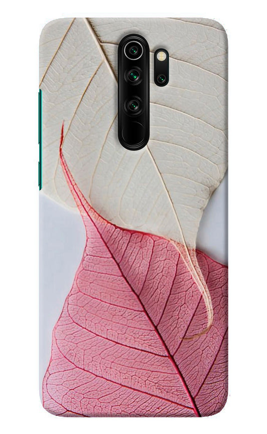 White Pink Leaf Redmi Note 8 Pro Back Cover