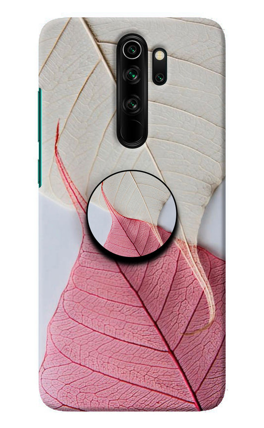 White Pink Leaf Redmi Note 8 Pro Pop Case