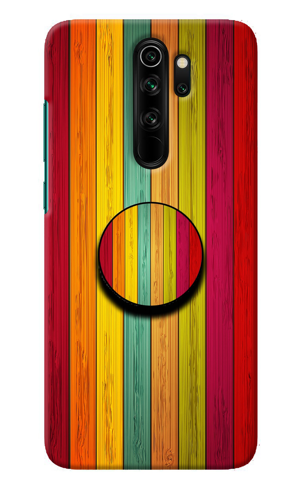 Multicolor Wooden Redmi Note 8 Pro Pop Case