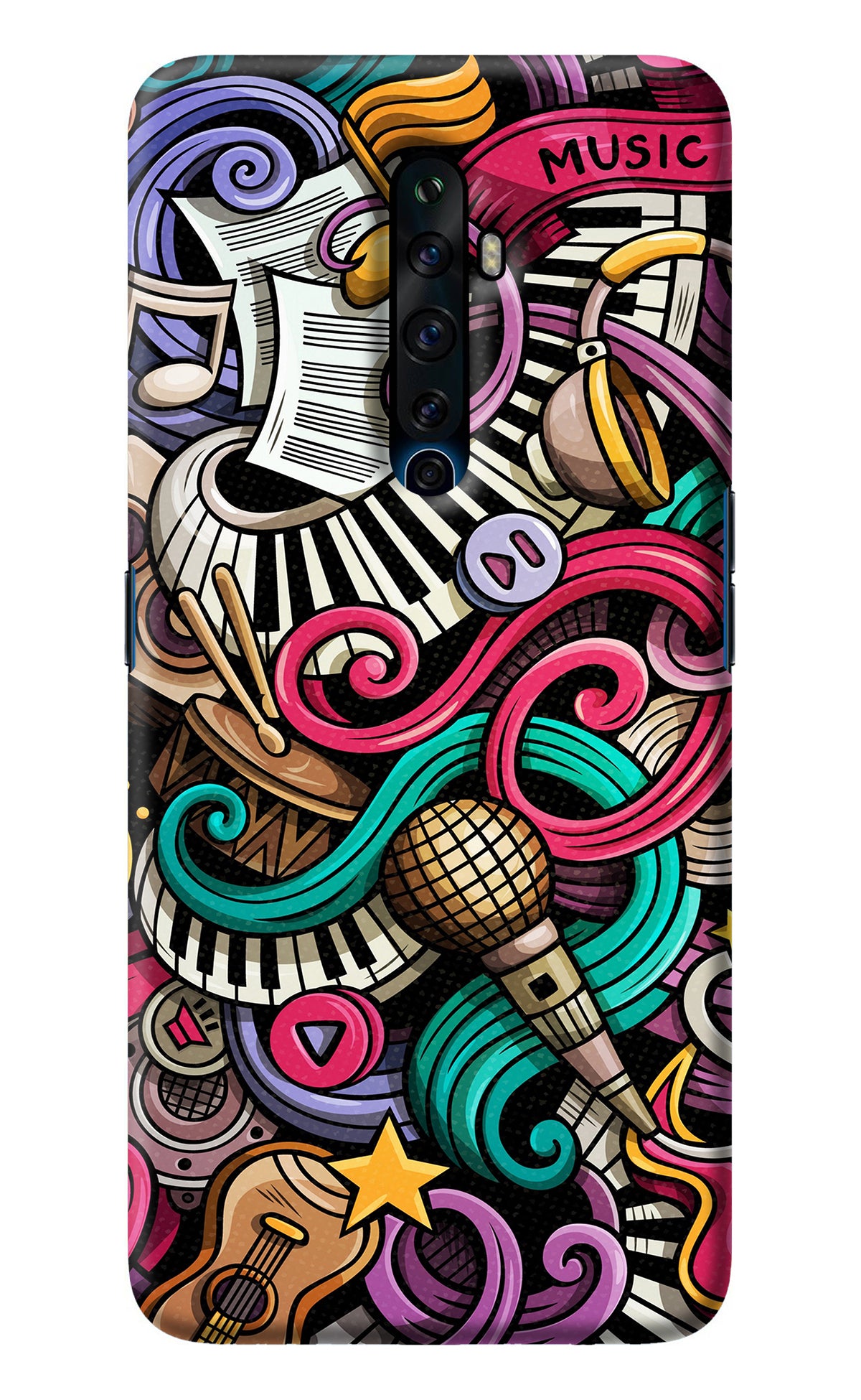 Music Abstract Oppo Reno2 Z Back Cover