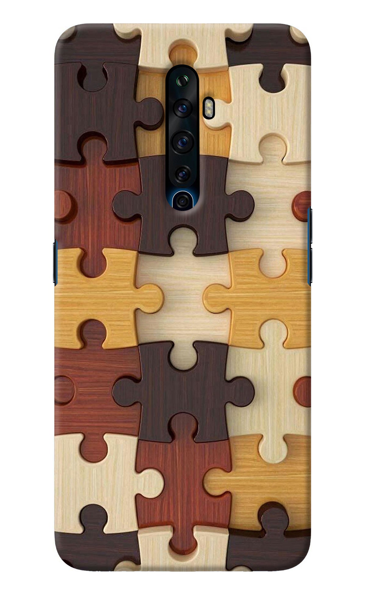 Wooden Puzzle Oppo Reno2 Z Back Cover