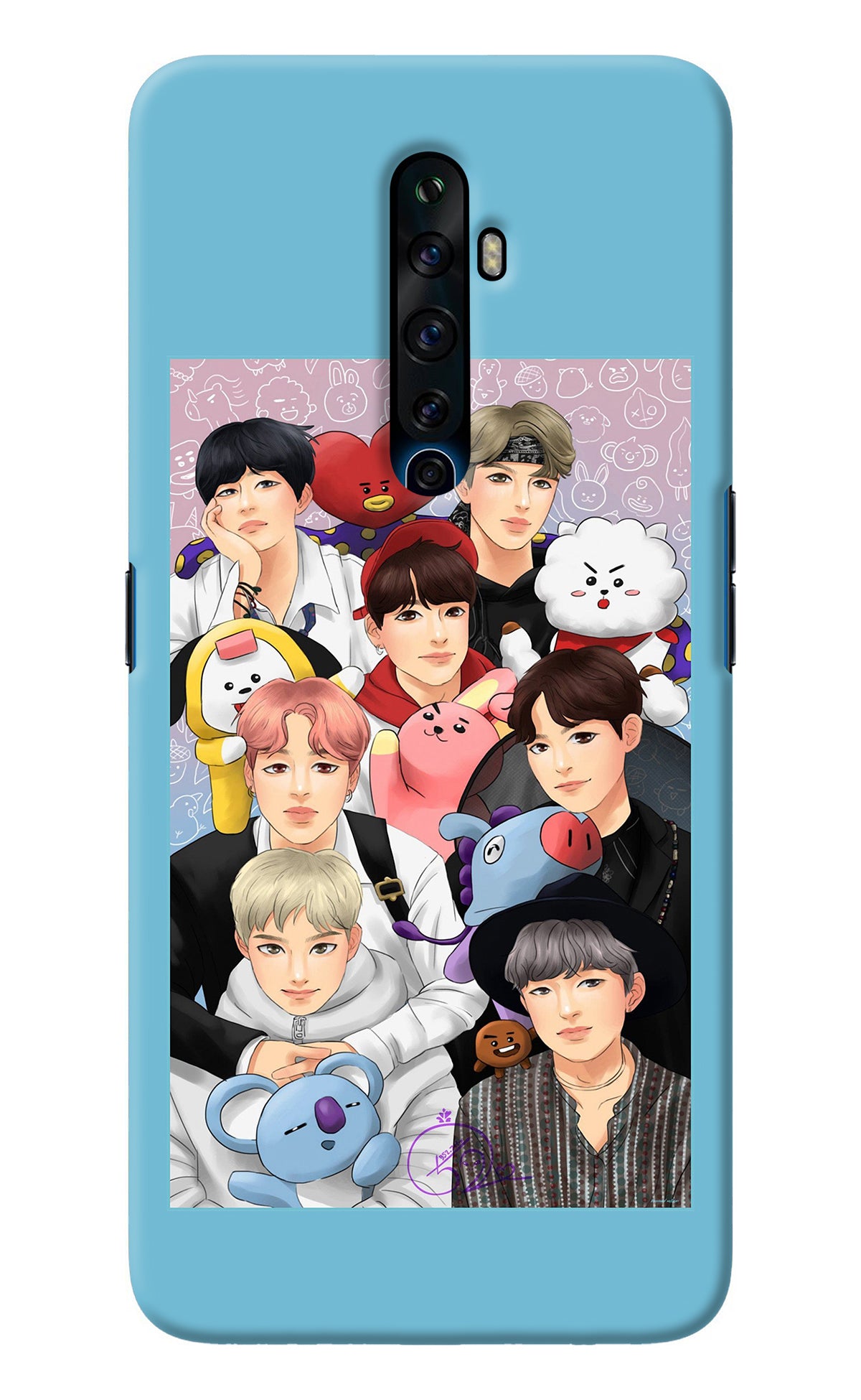 BTS with animals Oppo Reno2 Z Back Cover