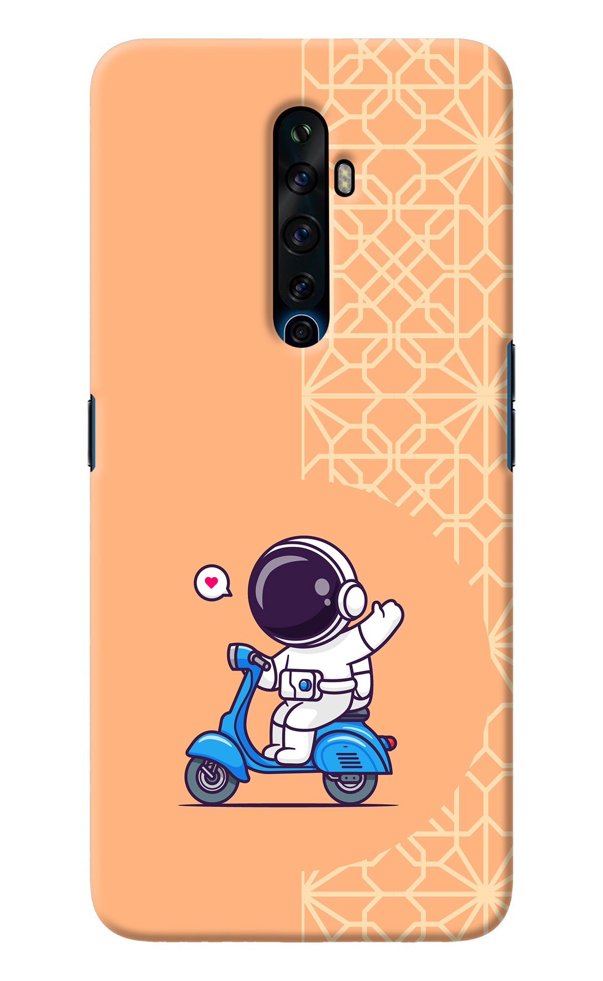 Cute Astronaut Riding Oppo Reno2 Z Back Cover