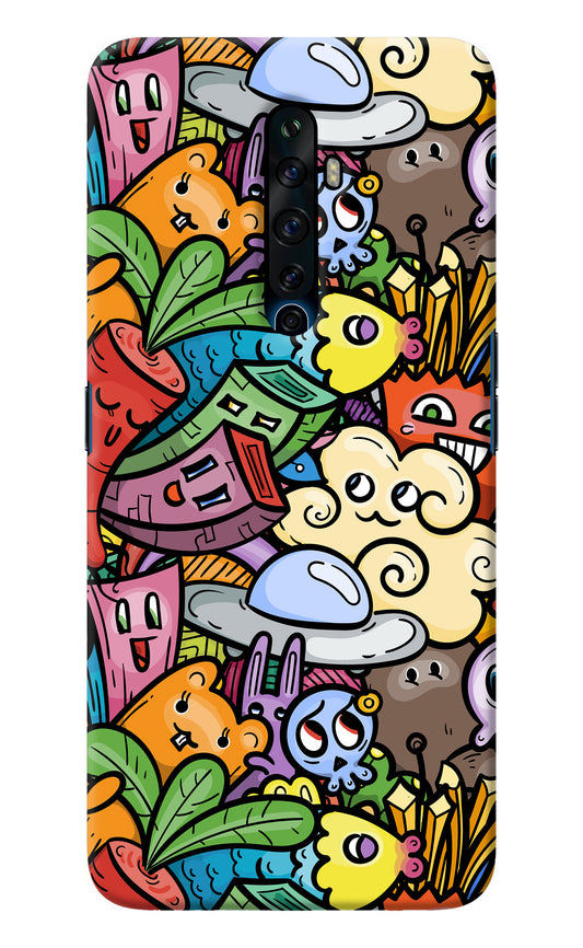 Veggie Doodle Oppo Reno2 Z Back Cover