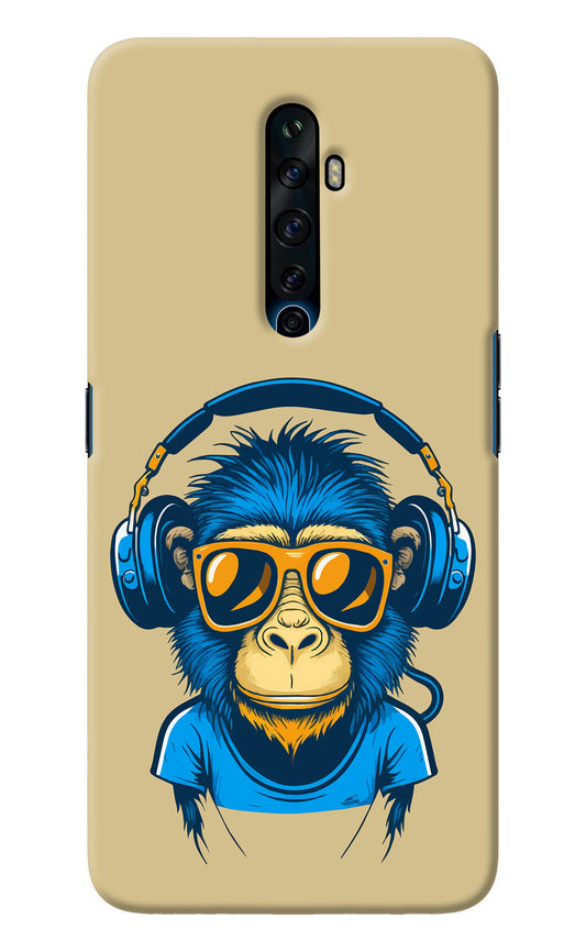 Monkey Headphone Oppo Reno2 Z Back Cover
