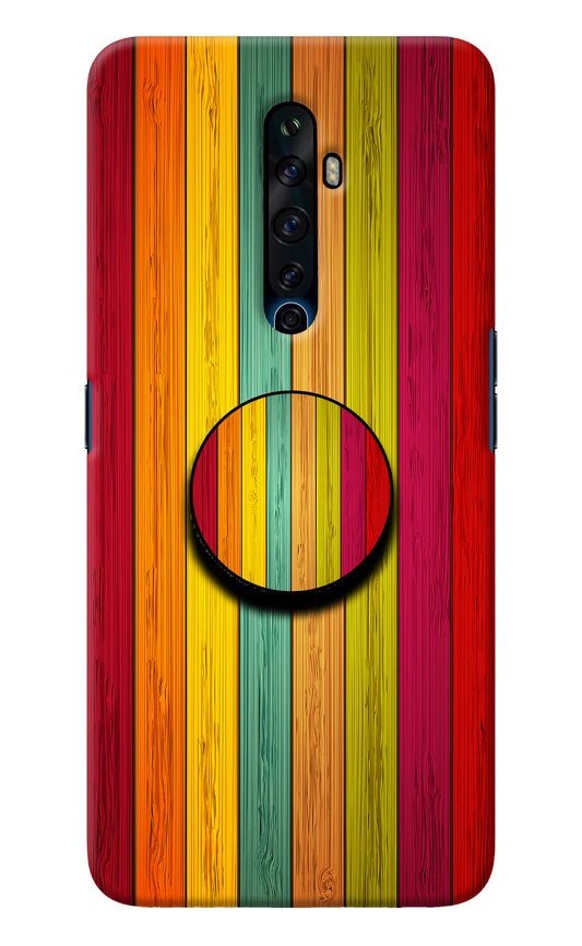 Multicolor Wooden Oppo Reno2 Z Pop Case