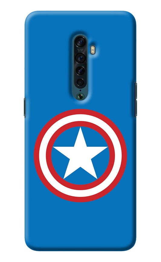 Captain America Logo Oppo Reno2 Back Cover