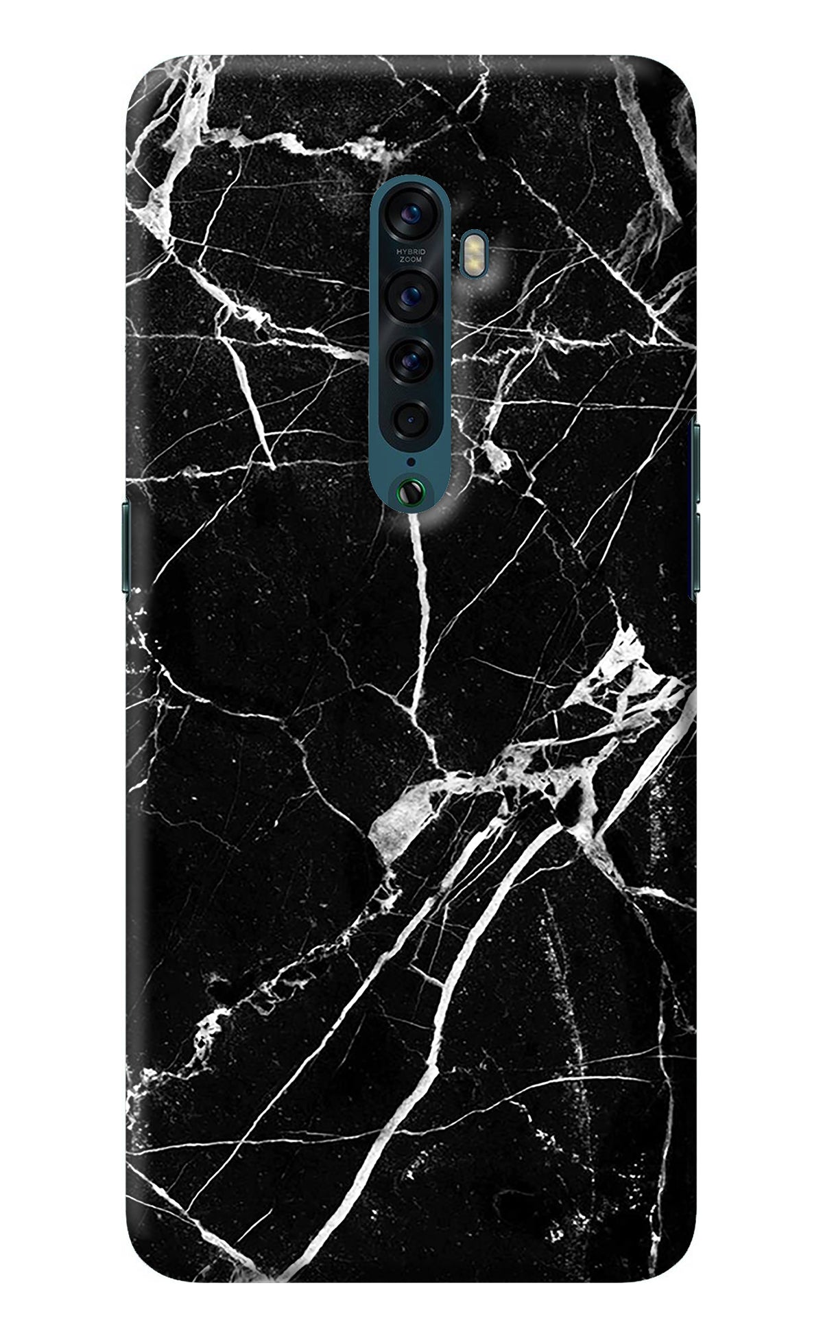 Black Marble Pattern Oppo Reno2 Back Cover