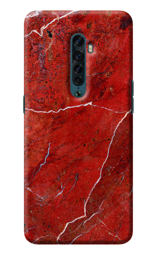 Red Marble Design Oppo Reno2 Back Cover