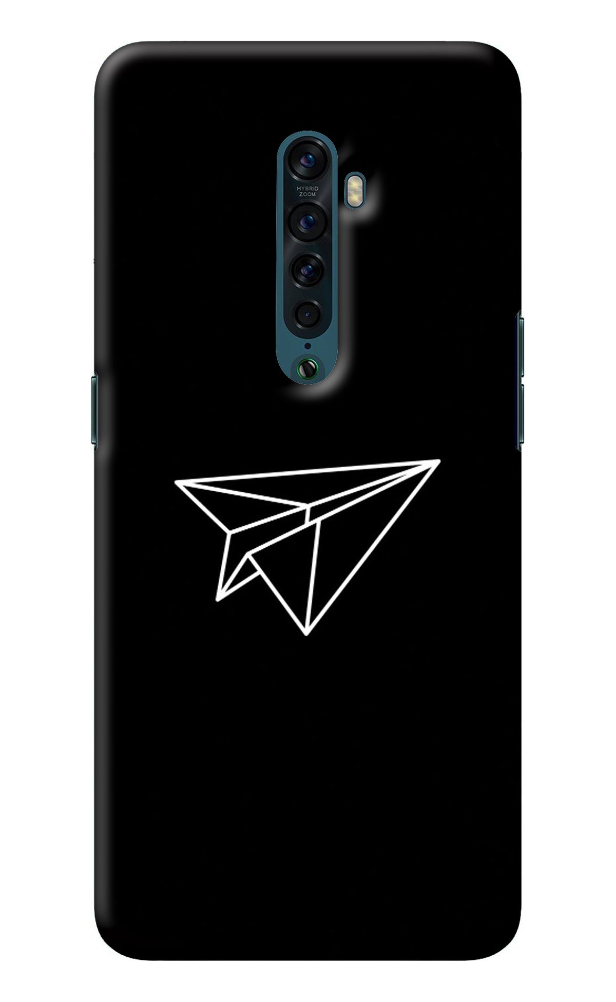 Paper Plane White Oppo Reno2 Back Cover