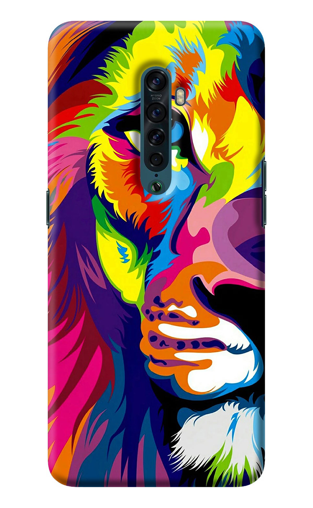 Lion Half Face Oppo Reno2 Back Cover