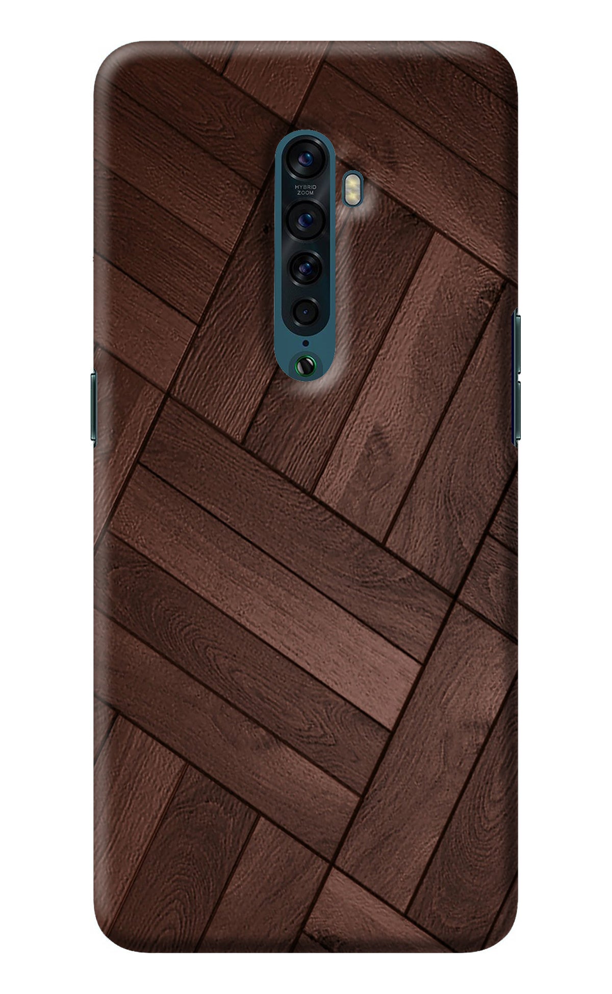 Wooden Texture Design Oppo Reno2 Back Cover