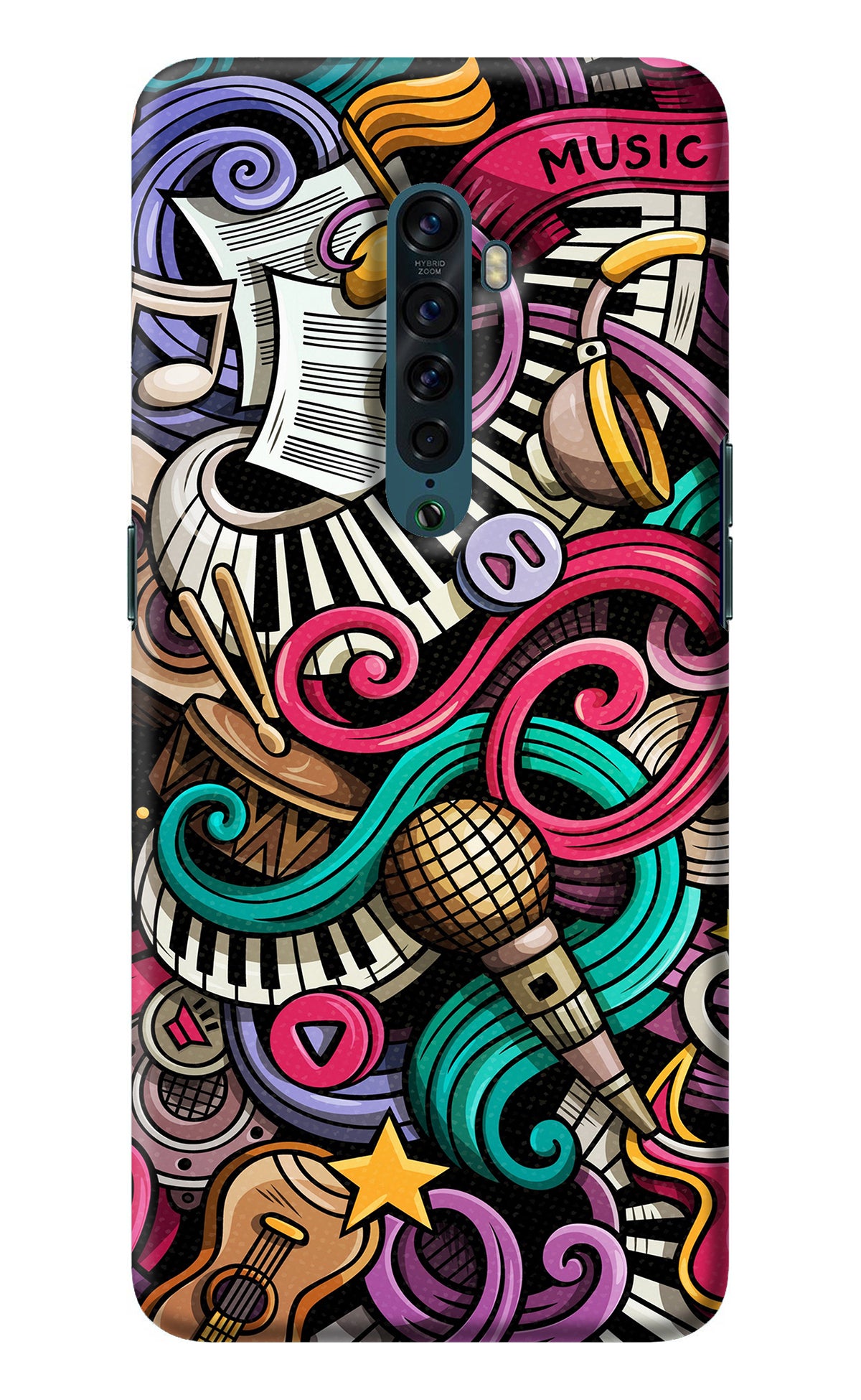 Music Abstract Oppo Reno2 Back Cover