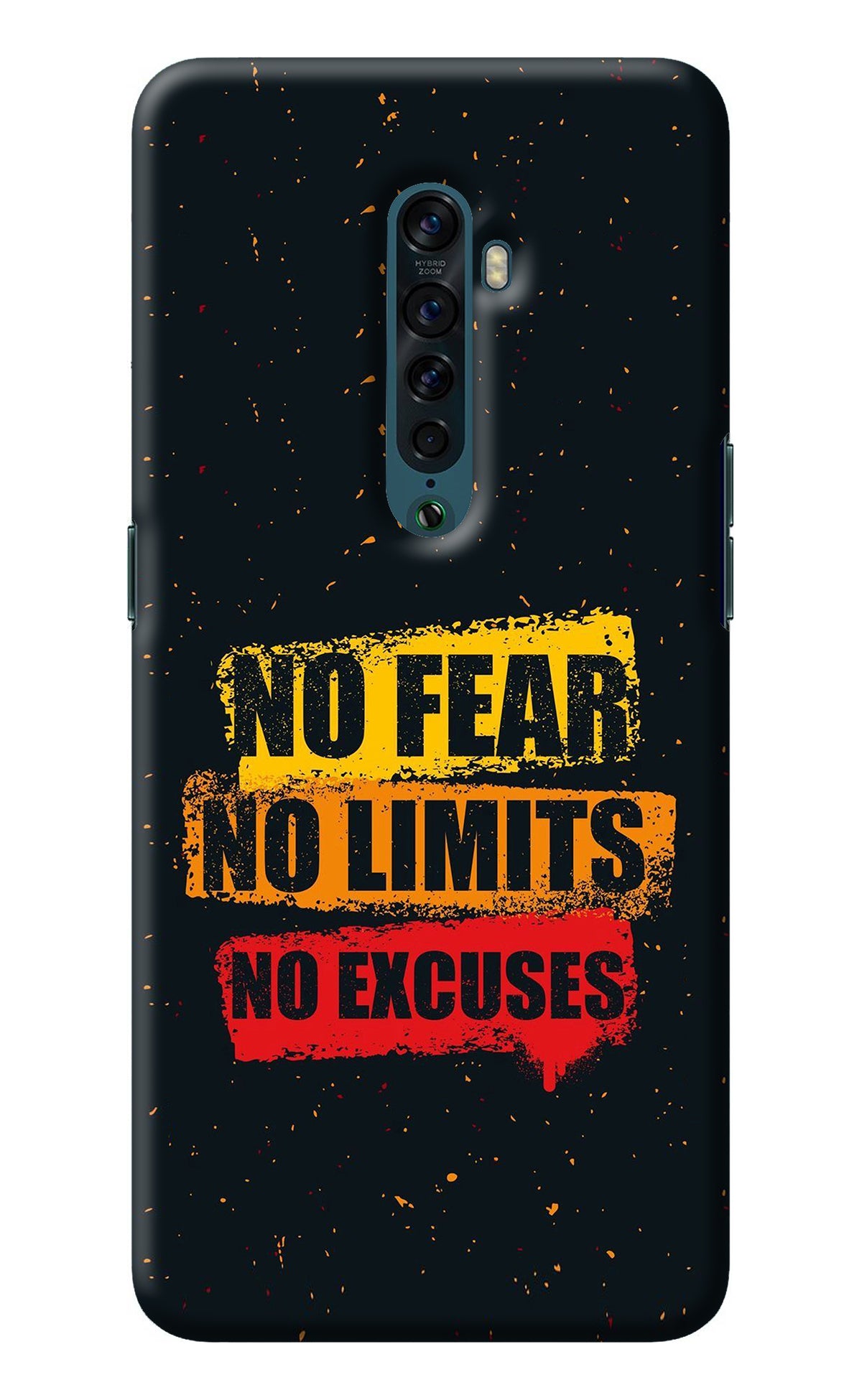 No Fear No Limits No Excuse Oppo Reno2 Back Cover