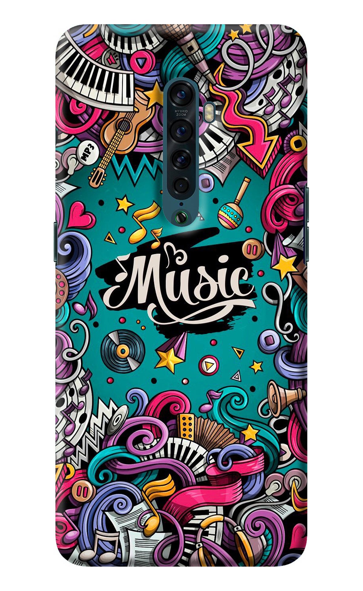 Music Graffiti Oppo Reno2 Back Cover