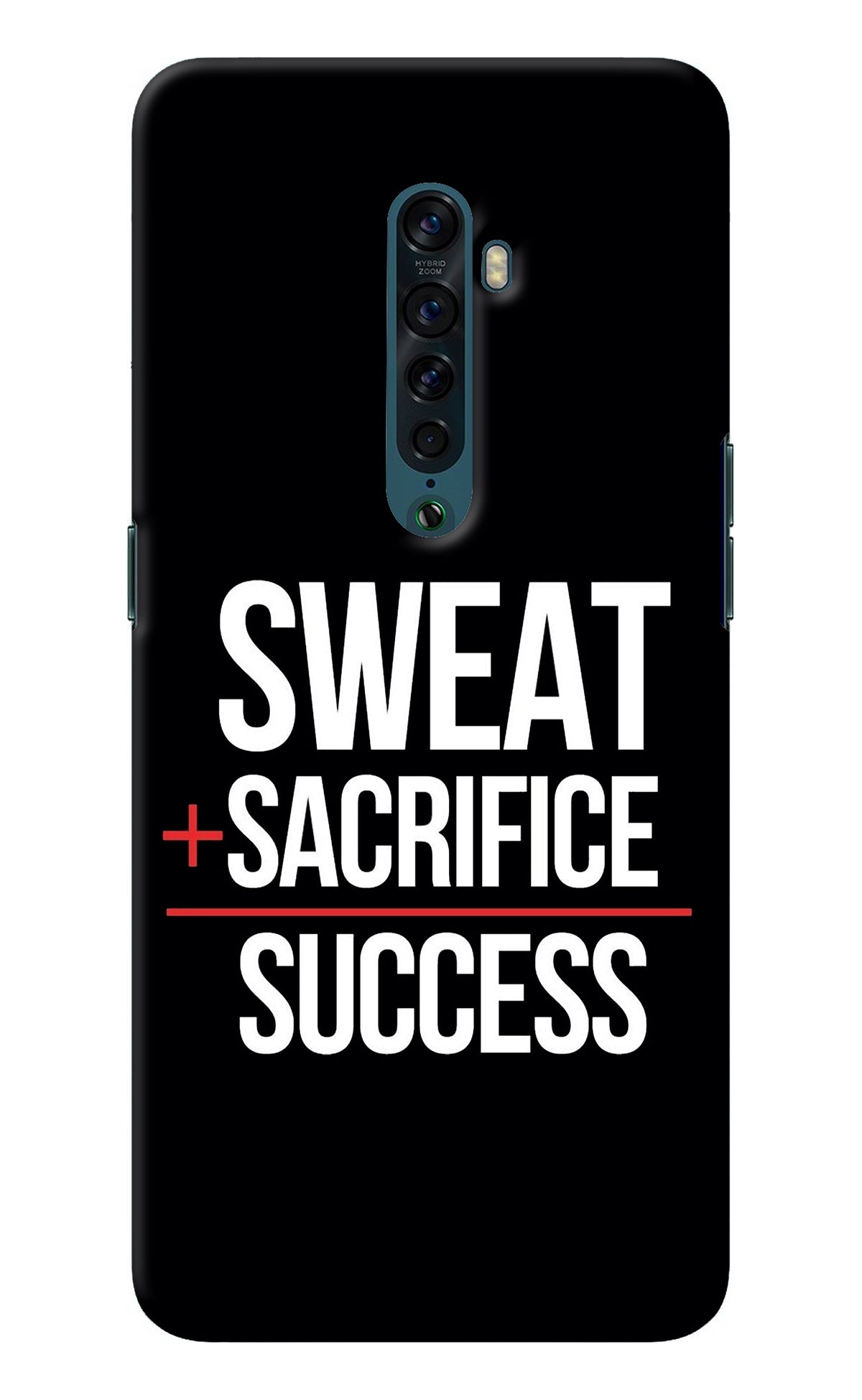 Sweat Sacrifice Success Oppo Reno2 Back Cover