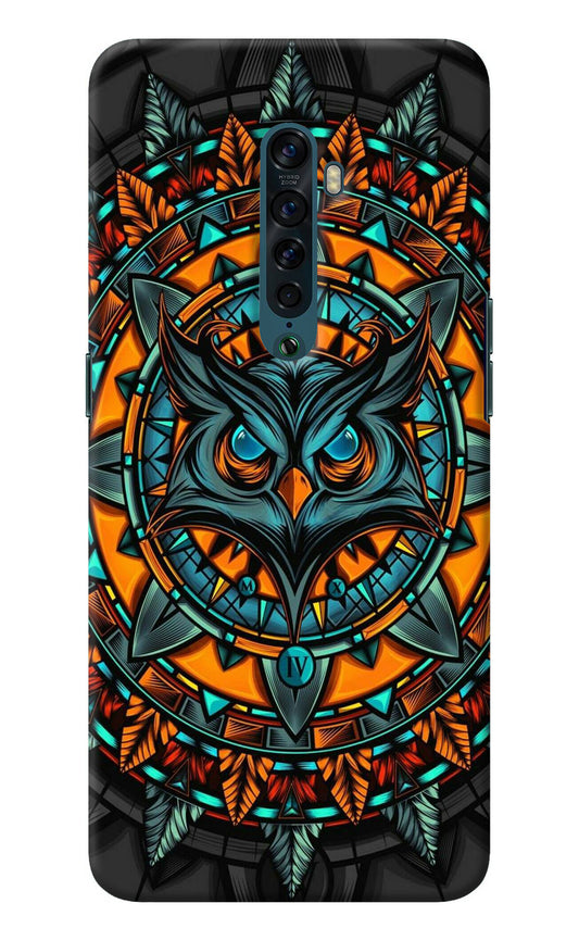 Angry Owl Art Oppo Reno2 Back Cover
