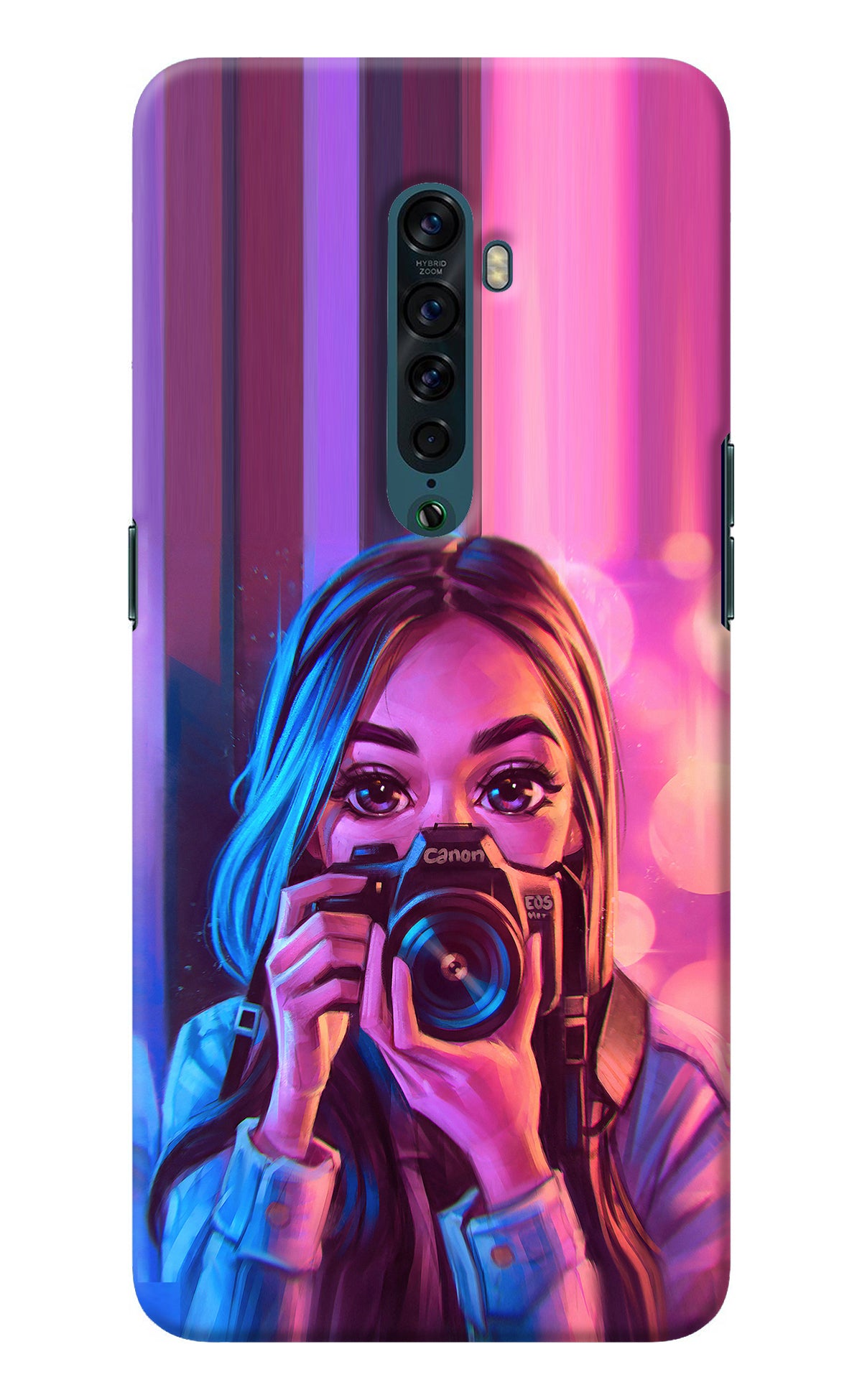 Girl Photographer Oppo Reno2 Back Cover