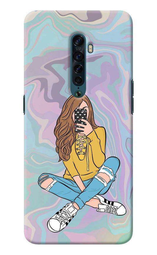 Selfie Girl Oppo Reno2 Back Cover