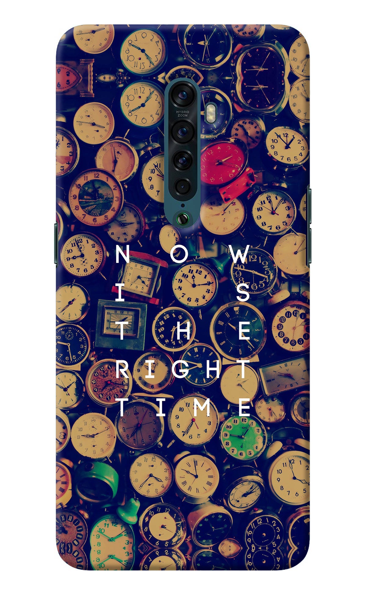 Now is the Right Time Quote Oppo Reno2 Back Cover