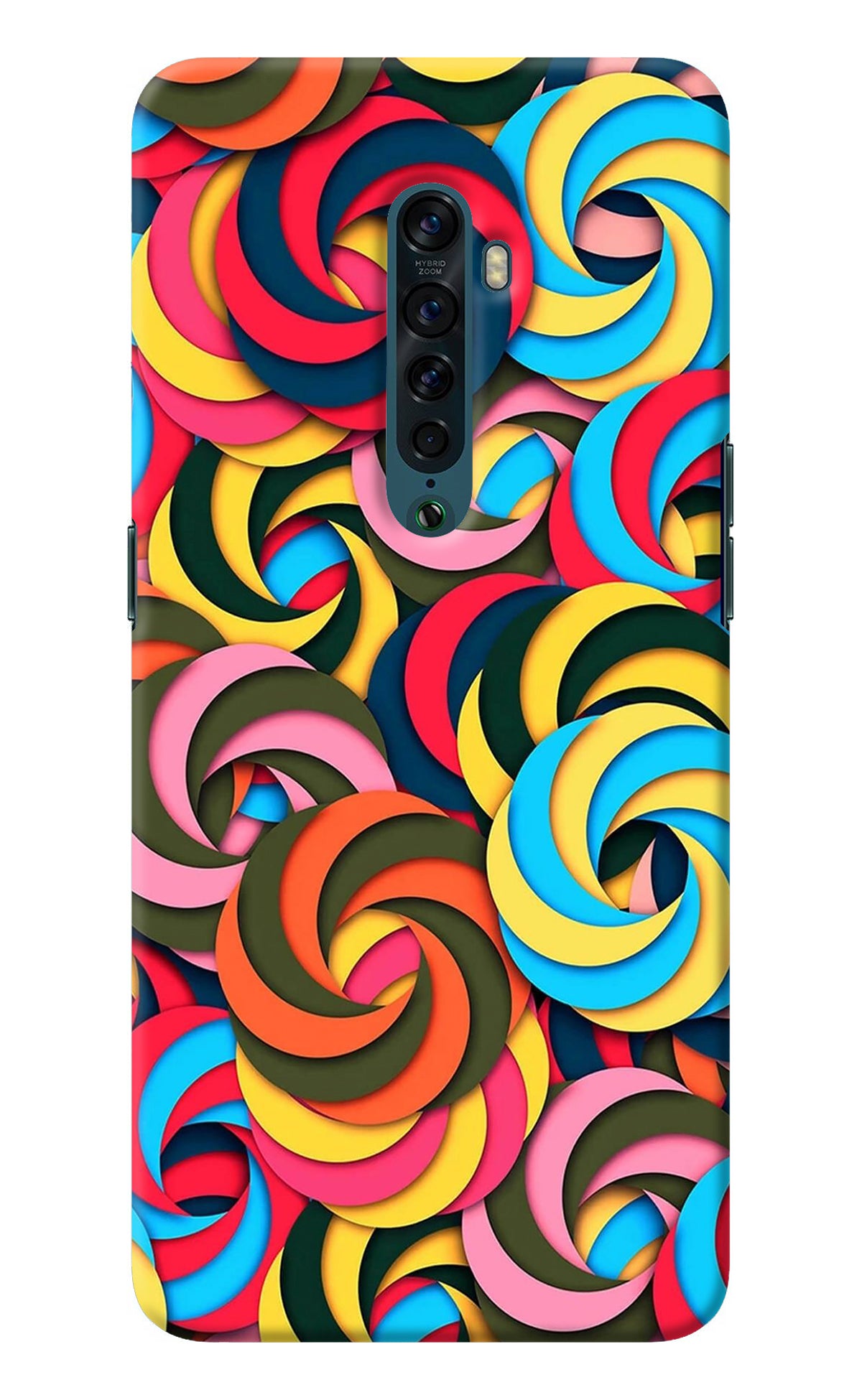 Spiral Pattern Oppo Reno2 Back Cover