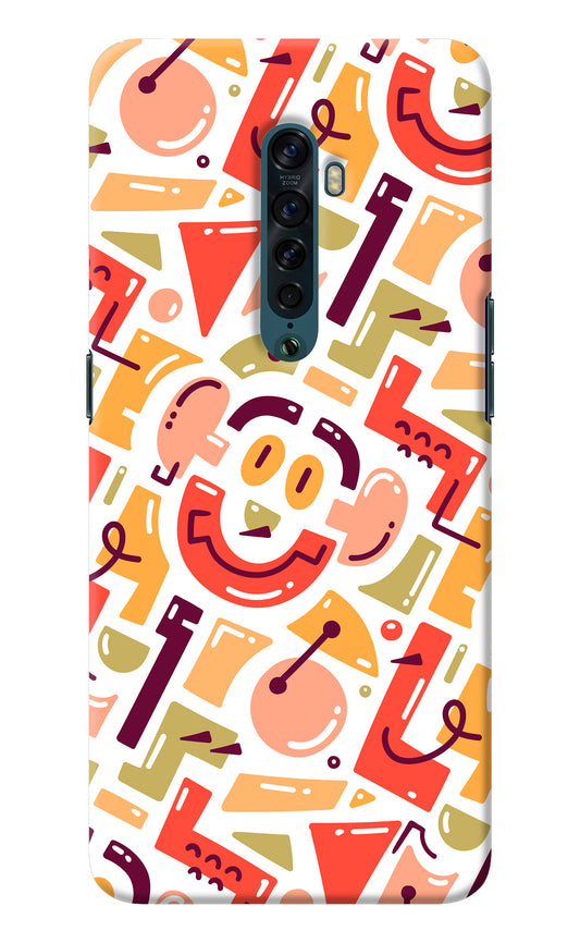 Doodle Pattern Oppo Reno2 Back Cover