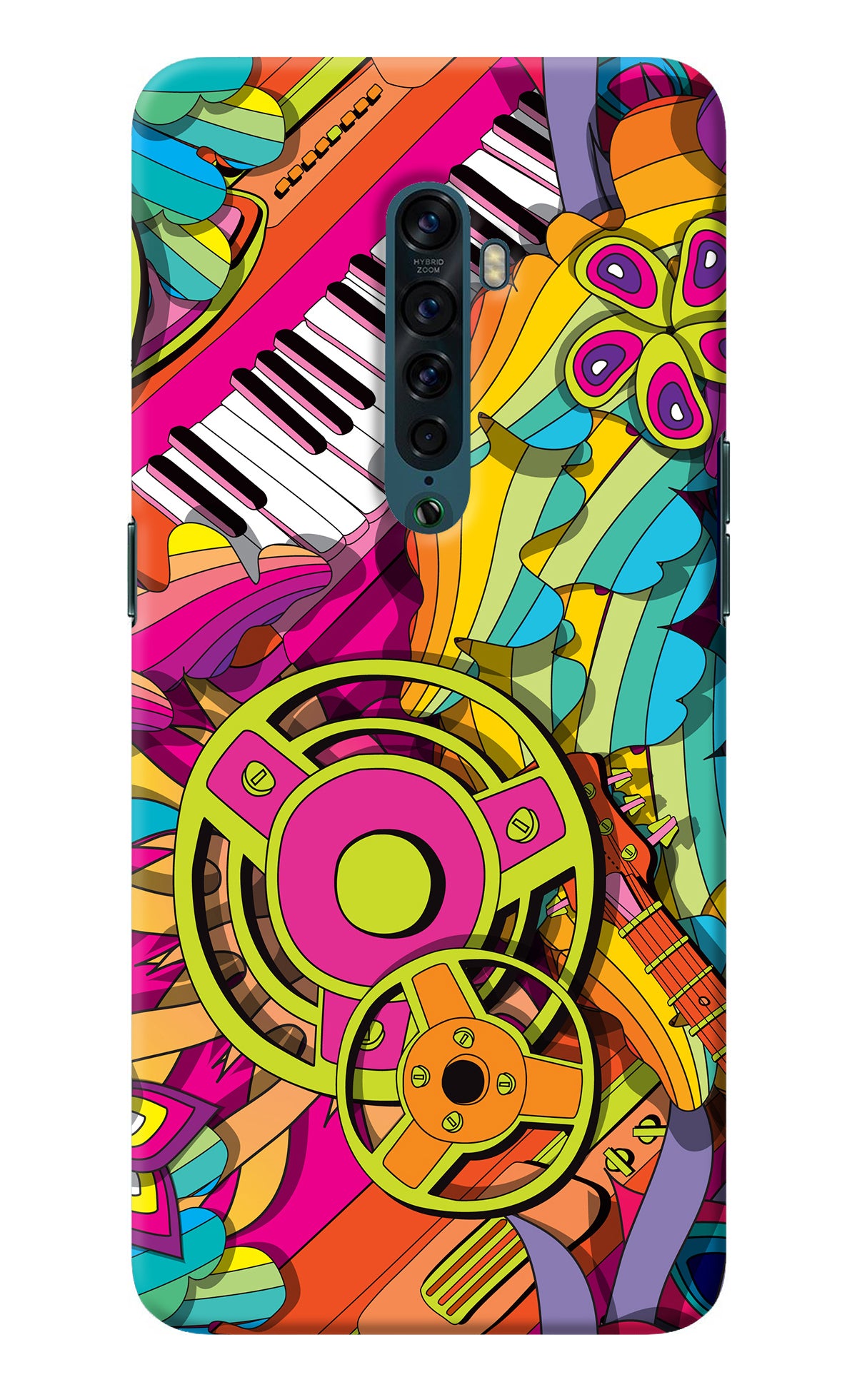 Music Doodle Oppo Reno2 Back Cover