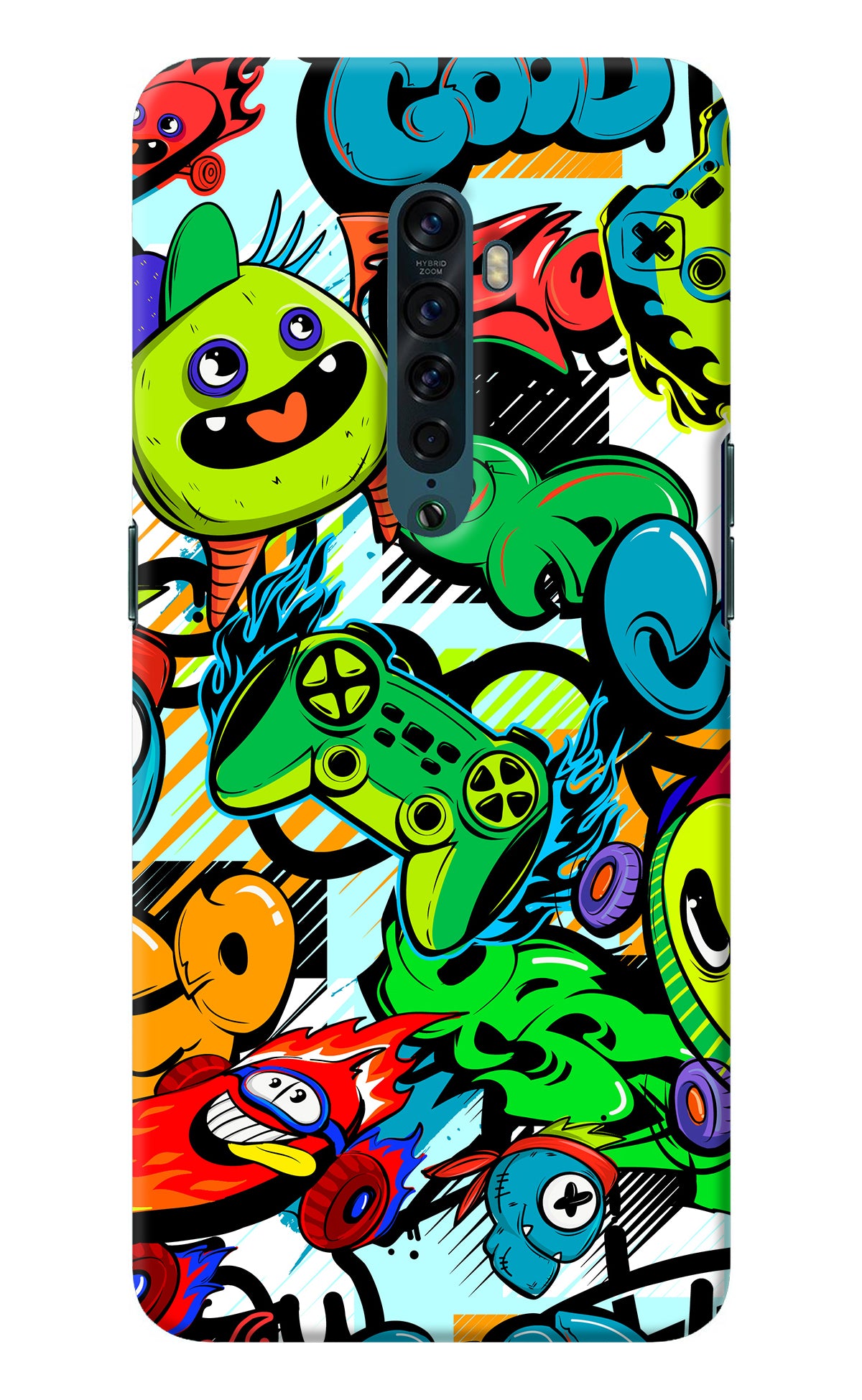 Game Doodle Oppo Reno2 Back Cover