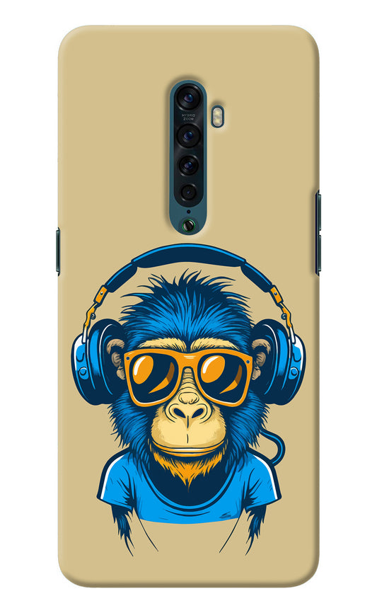 Monkey Headphone Oppo Reno2 Back Cover