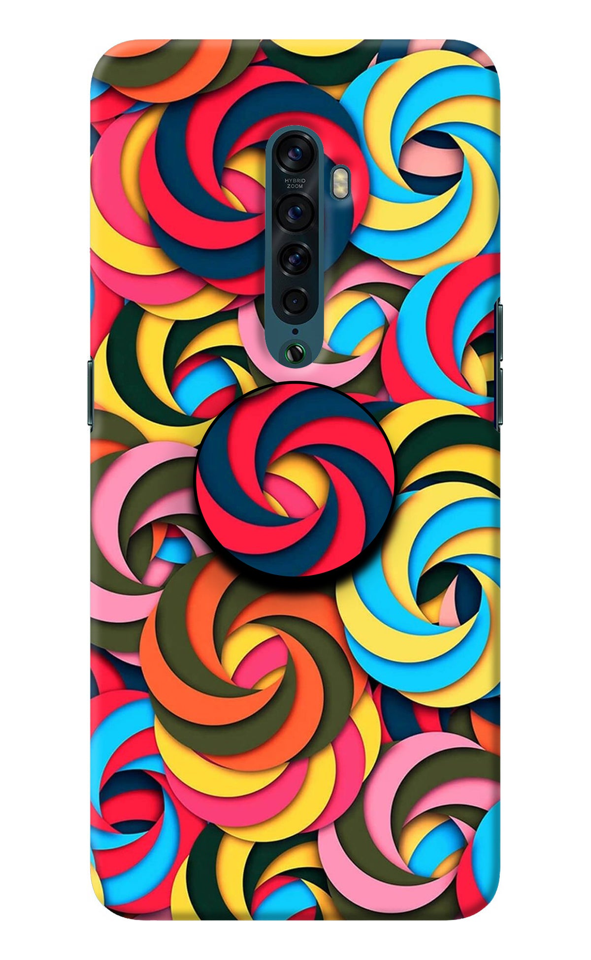 Spiral Pattern Oppo Reno2 Pop Case