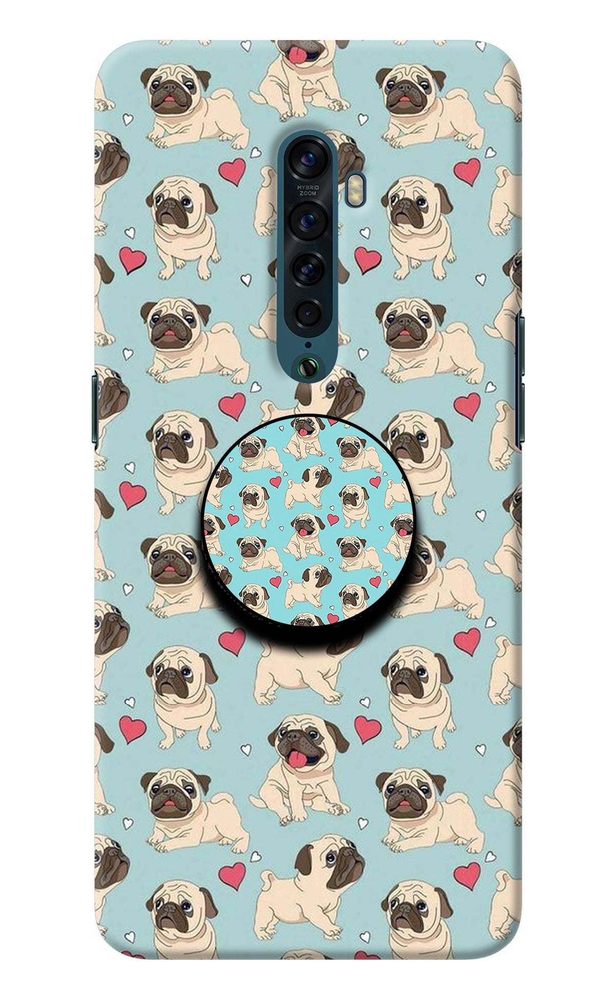 Pug Dog Oppo Reno2 Pop Case