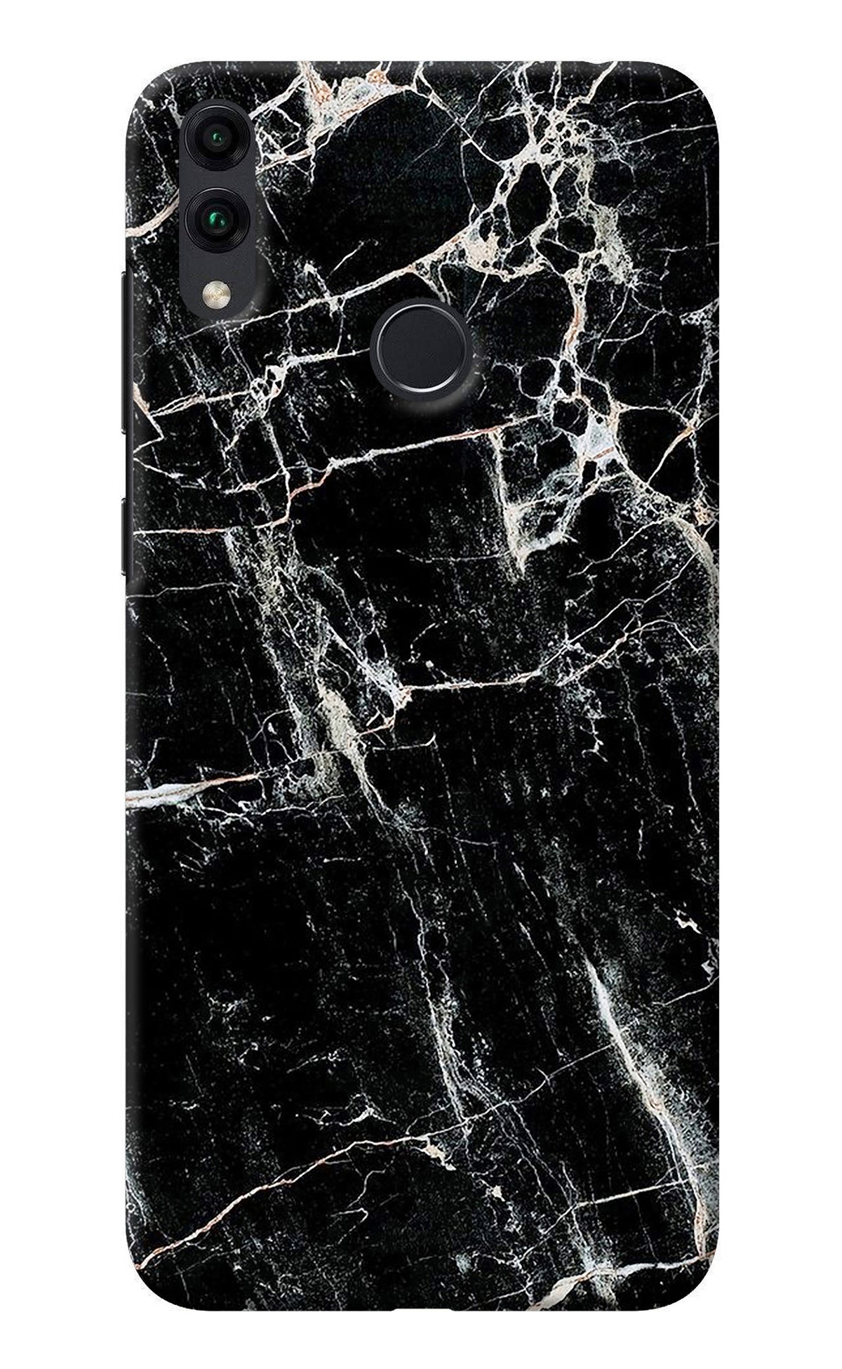 Black Marble Texture Honor 8C Back Cover