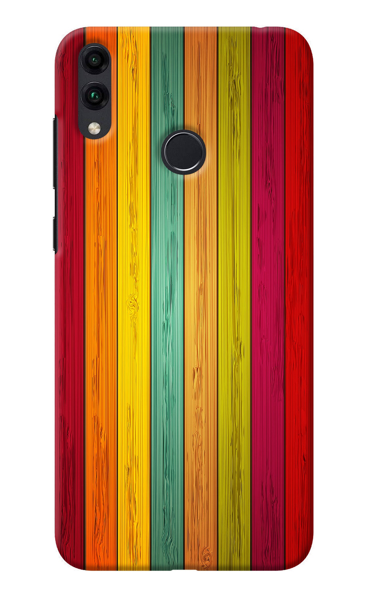 Multicolor Wooden Honor 8C Back Cover