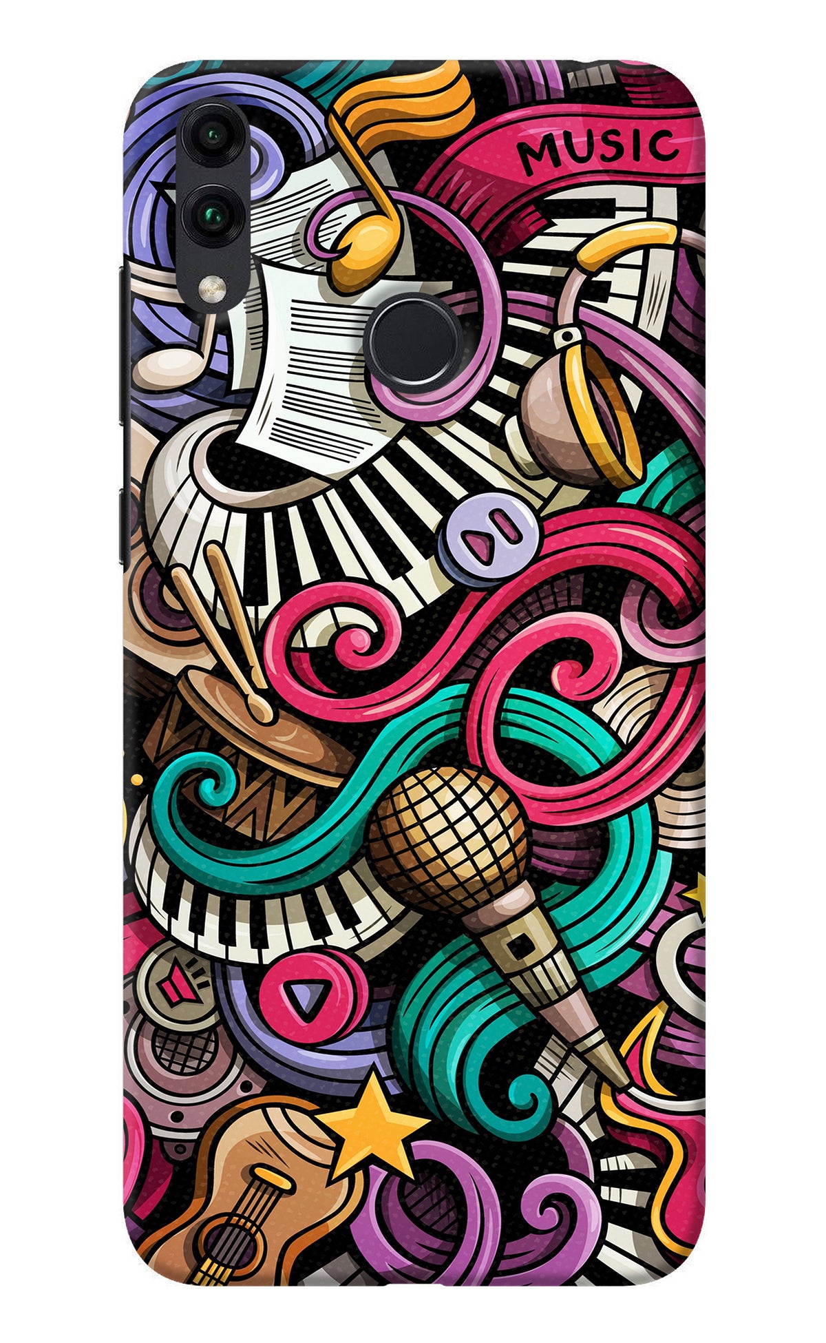 Music Abstract Honor 8C Back Cover