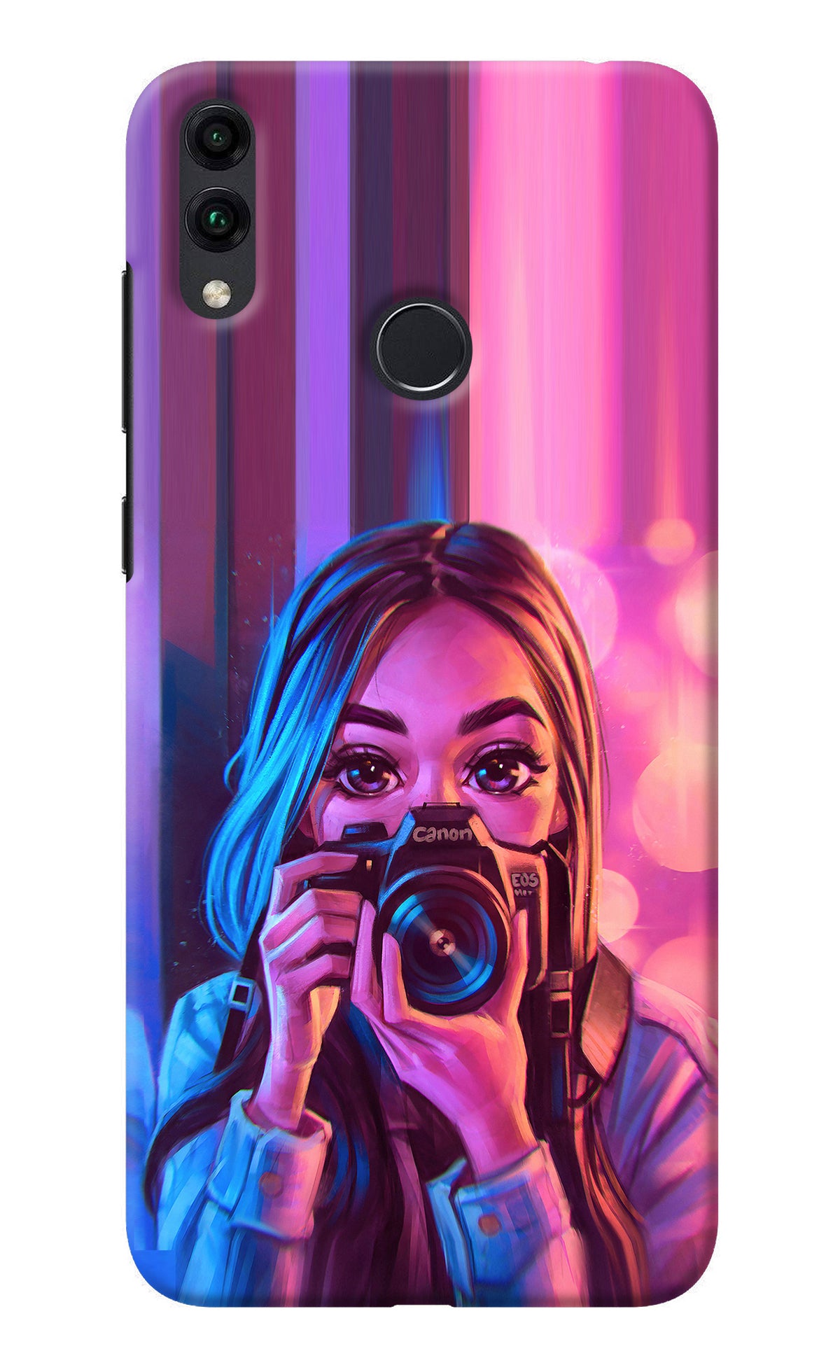 Girl Photographer Honor 8C Back Cover